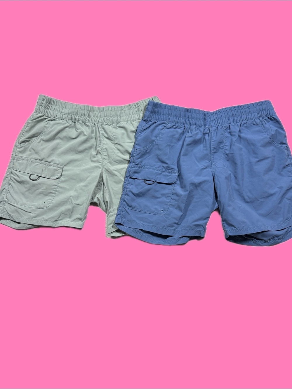 Columbia Women's Sage Green and Dusty Blue Athletic Shorts